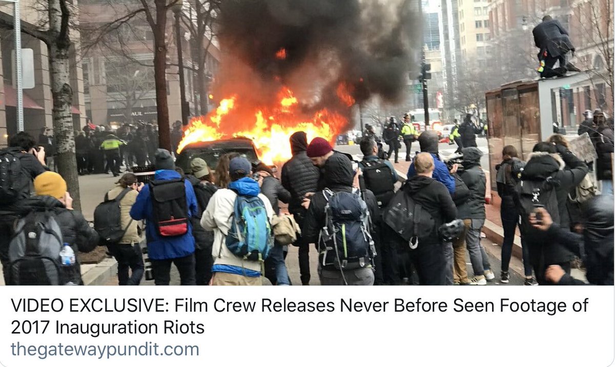 VIDEO EXCLUSIVE: Film Crew Releases Never Before Seen Footage of 2017 Inauguration RiotsThe shocking footage exposes a coordinated attack on the 2017 inauguration of President Donald Trump. https://www.thegatewaypundit.com/2021/01/video-exclusive-film-crew-releases-never-seen-footage-2017-inauguration-riots/