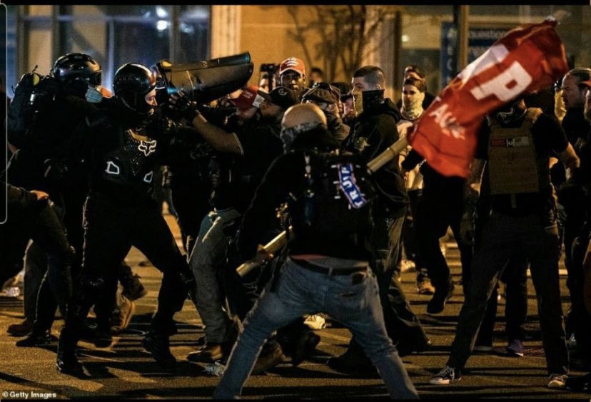 i spoke with hampton russell ouellette, the self proclaimed leader of the virginia proud boys. he denies having traveled to DC for rallies and denies having posted photographs of himself at those rallies. (see below for photos he posted of himself at a rally in dc)  https://twitter.com/rwparlerwatch/status/1337606840822067211