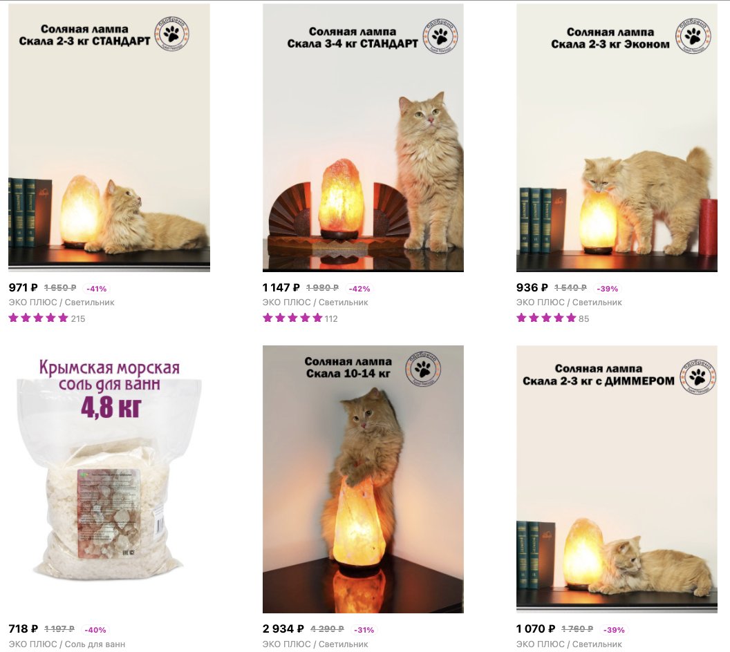«Абсолютное читерство»: магазин солей и ламп заснял кота с товаром, чтобы быть заметнее на маркетплейсе