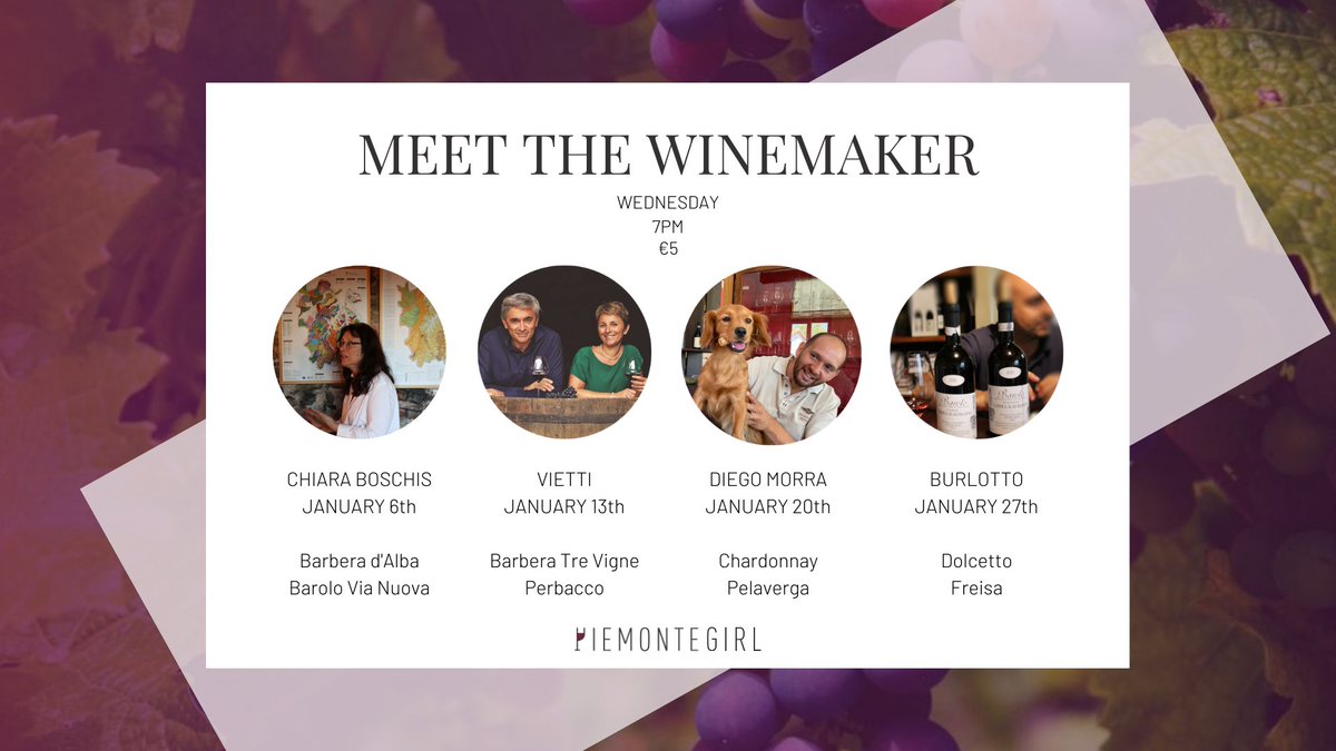 #MeetTheWinemaker 

Next up is #DiegoMorra followed by #Burlotto!
Sign up here: piemontegirl.com/events/
#Barolo #Piemonte #Langhe #WineTasting