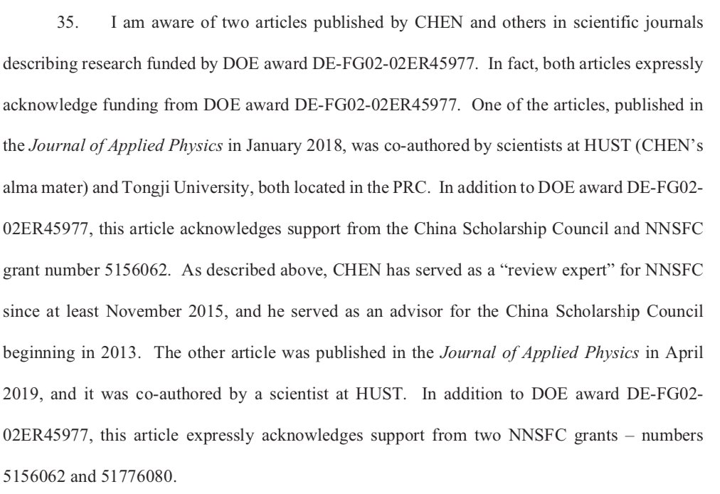 35. McCarthy finds that Professor Chen writes papers with people outside his group.Context:Co-authorship on a paper is often serendipitous. Co-authorship does not mean transfer of funding between research groups.