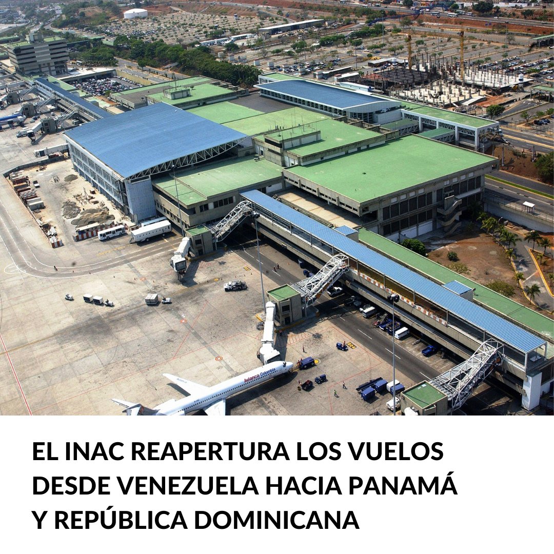 EclipseNoticias's tweet photo. Este lunes #18Enero el INAC, reabrió las rutas hacia #Panamá y #RepúblicaDominicana, además el ente, ratificó las rutas hacia #Bolivia, #México y #Turquía. 

Amplíe la noticia en nuestro sitio web, Link https://t.co/zsFQ9KhFsk

#EclipseNoticias #Nacionales #COVID19 https://t.co/rGPVuWpiTR