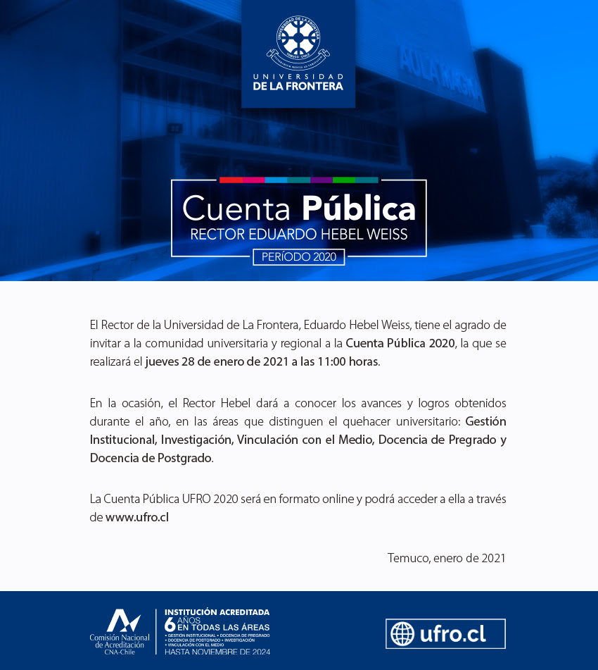 AnalisisUfro's tweet photo. 📌Una de nuestra labores es tener los datos oficiales de la @UFrontera  para todos los requerimientos necesarios de distintos organismos y ceremonias.
Pronto una nueva Cuenta Pública hará eco de esa labor. https://t.co/CO47MYMjtY