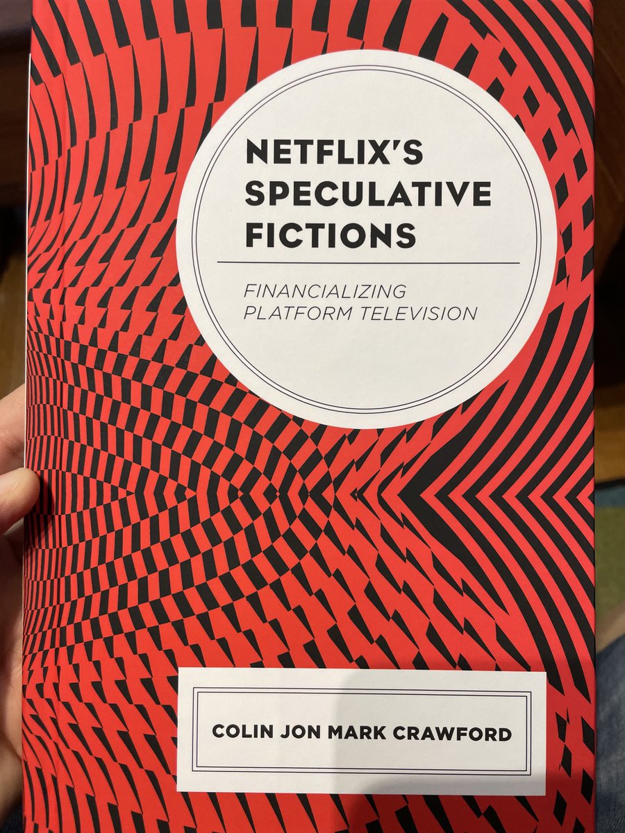 msteinbrg's tweet image. Netflix’s Speculative Fictions by ⁦@ColinJonMark⁩ is out!! This book is must read for industry studies. Also this is the first book published by a student of mine. It’s a huge accomplishment for Colin Crawford but also very moving moment for me. Congrats Colin!!