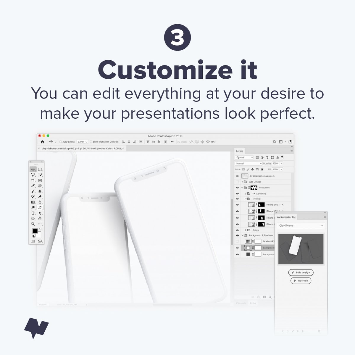 🤔 Did you know that our mockups are customizable? See how it works!
1. Browse your mockup 🔍
2. Download it ⬇
3. Customize it 🖌
#freemockups #freebies #mockup #mockups #GraphicDesign