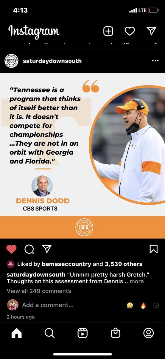 DRange0917's tweet photo. PREACH!!!!! I’d point this out to Tennessee fans but we all know they can’t read anyways. Dennis Dodd thank you for finally saying this!!! #YourProgramSucks #NobodyU https://t.co/jGPI51SKg5