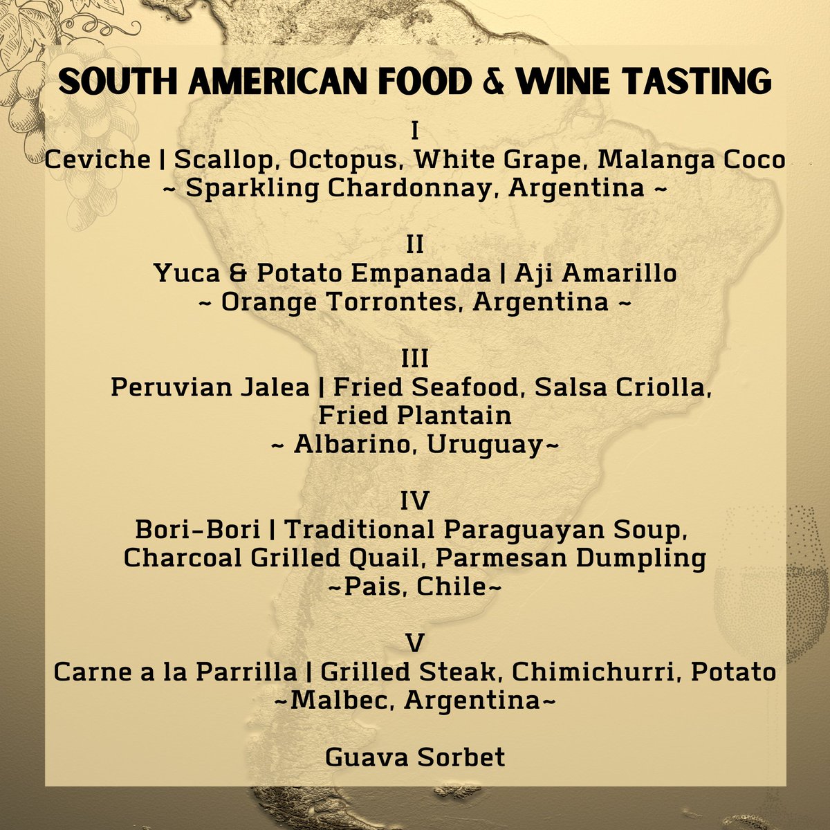 **MENU RELEASE** ... Tickets are going fast to this limited event!
Wednesday 1/27 5:15 &amp; 8:00pm seatings, link on website.