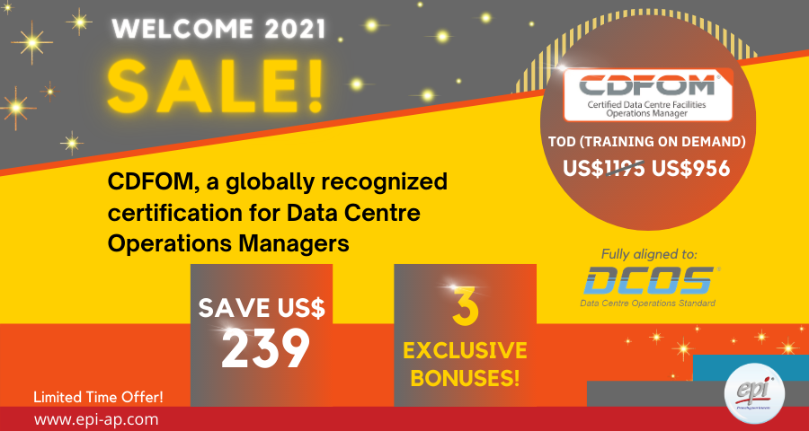 The CDFOM certification course covers the full 11 disciplines for a high-performance data centre. Fully aligned to the DCOS (Data Centre Operations Standard). 

Find out more at epi-ap.com/content/18/616
#datacenter #datacentre #certification #epigroup #cdfom #dcos #training