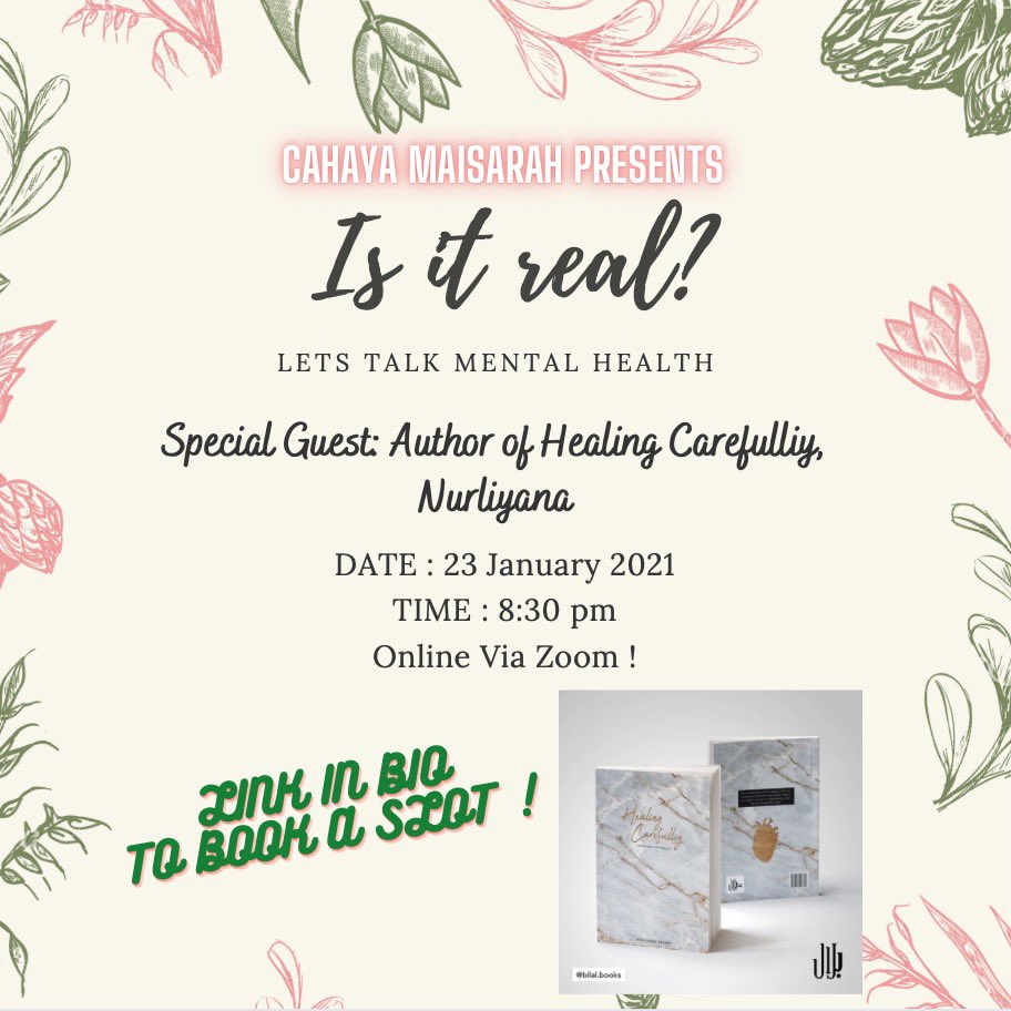loveliymusings's tweet photo. If you’re free and you’re a reader of Healing Carefulliy or you’re just curious about the book, do join us as we reflect on pages of the book in opening ourselves up to embrace acceptance in dealing with various hardships and weaving our way to a state of tranquil. https://t.co/u3Jaz2J5Sw