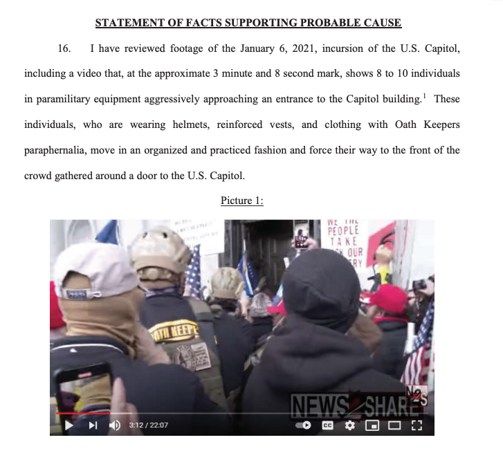 TONIGHT: The FBI posted images of 8-10 "Oath Keepers" in paramilitary equipment approaching the Capitol together. One of them, Donovan Crowl, was later interviewed by The New Yorker.
https://t.co/bLOjDud4MU https://t.co/ZMucqHweJ1