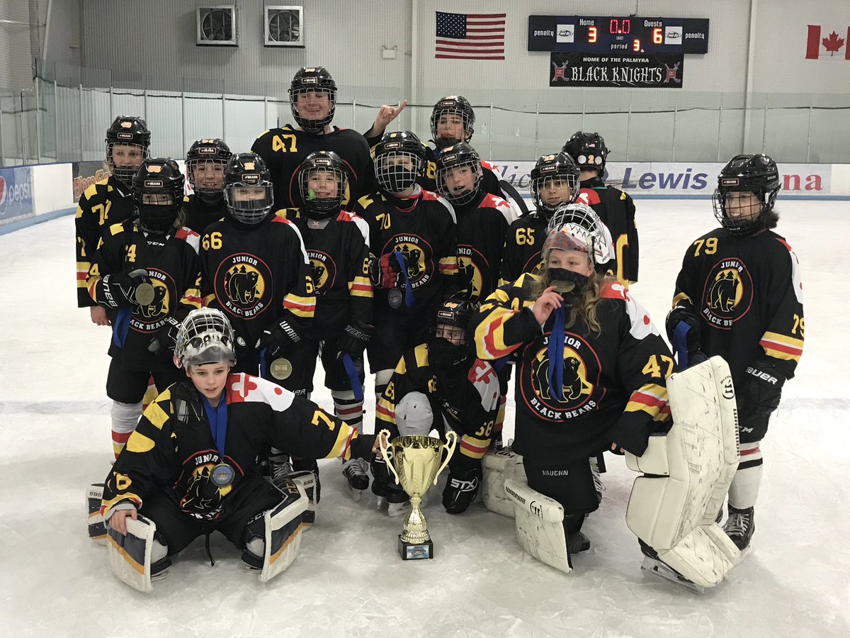 mcgspike's tweet photo. Congrats to our Maryland Jr Black Bears.  Coming home from Hershey, PA as champions of the International PeeWeeA Cup.  Such a great group of kids and parents - awesome weekend on and off the ice #dmvhockey #marylandhockey #hockeyisback https://t.co/TgQKZONskc