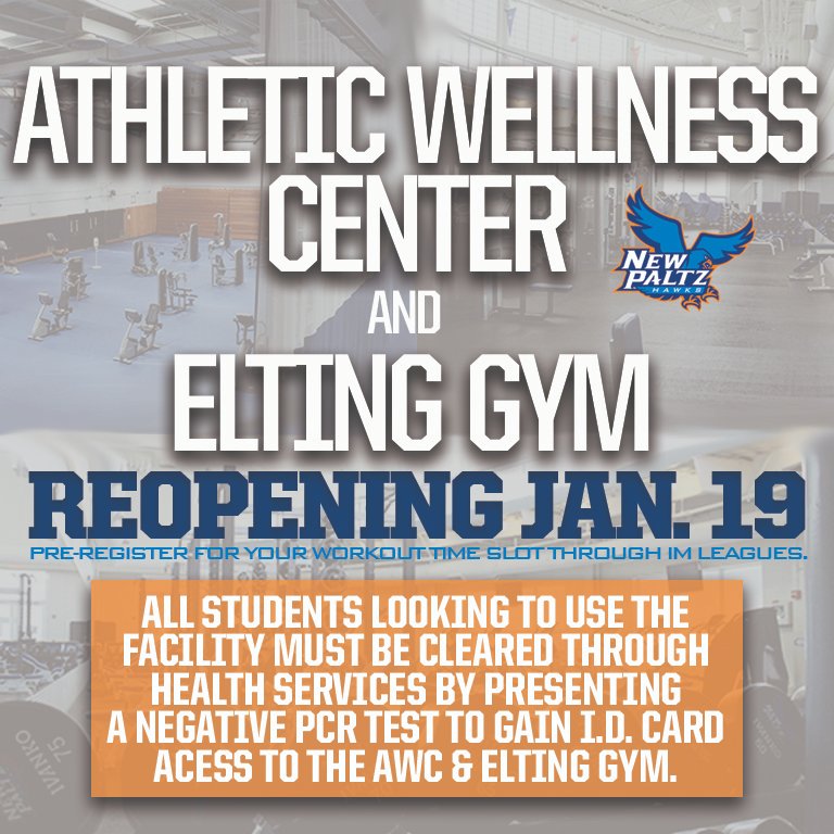 nphawks's tweet photo. We're reopening tomorrow! Want to use the facility? Make sure you're cleared through health services by presenting a negative PCR test &amp; reserve your time slot with IM Leagues! #NPHawks #NPWellRec #NPForward 

READ MORE: https://t.co/wbuXhIpbxb https://t.co/lRJ4Qwkn7J