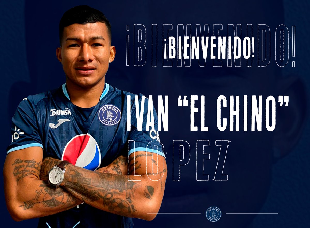 MOTAGUAcom's tweet photo. 🤝 ¡Bienvenido al Ciclón Azul ! 👏🦅Ⓜ️

📍✍️| El Fútbol Club Motagua, hace oficial la contratación del jugador, Ivan "El Chino" López  🦅Ⓜ️

#OrgullososDeSerMotagua #EstoEsMotagua #ElCiclonAzul https://t.co/h43m7YqfcP