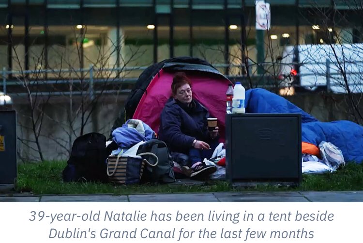 "I just never thought I'd be here. I remember I used to walk past people that used to be in sleeping bags and be like 'ah, god love them'....and I never thought I'd be one of them, when I say them I don’t mean offence, one of us, a homeless person" Natalie #RTEInvestigates