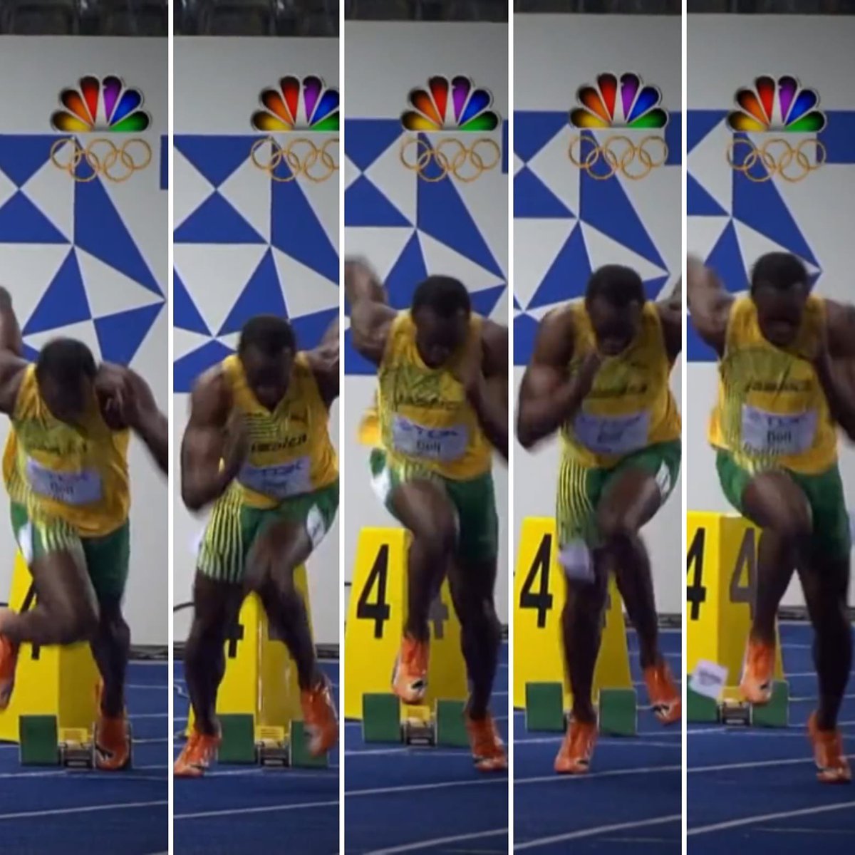 Remember that sprinting has a significant rotational component — greater flight time allows for greater spinal rotation (rather than the primarily femoral rotation during acceleration), and more time in the air for the lower limbs to fully complete their swing: so narrower step