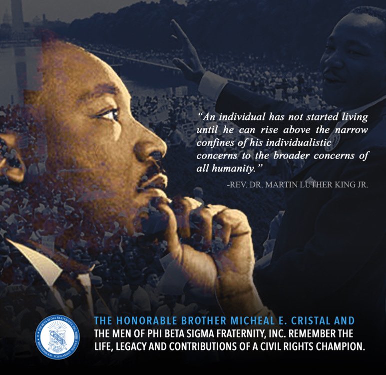 UAHSigmas's tweet photo. Happy Martin Luther King Jr. Day!

#Sigma107 #MLKDay2021  #pbs1914 https://t.co/SnLPTDNZ5n