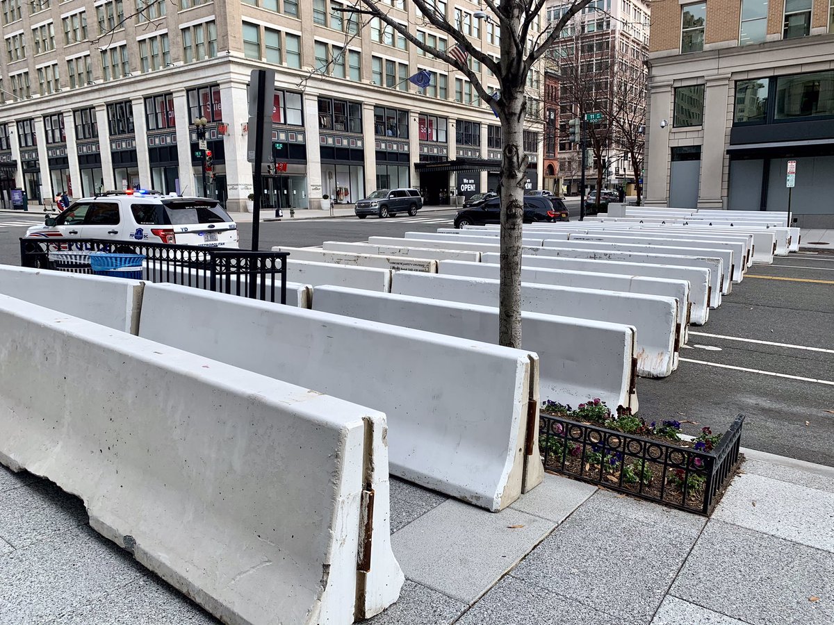 Every single street around the heart of DC is blocked off 16/