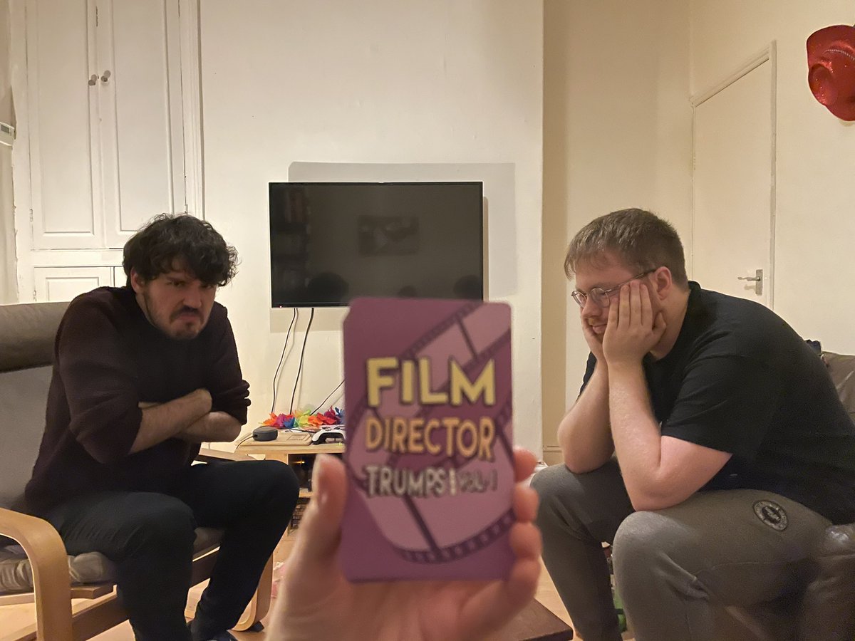 dontbeawful's tweet photo. I won at director top trumps vs both George and Harry... fake fans https://t.co/mloVpC5Jpx