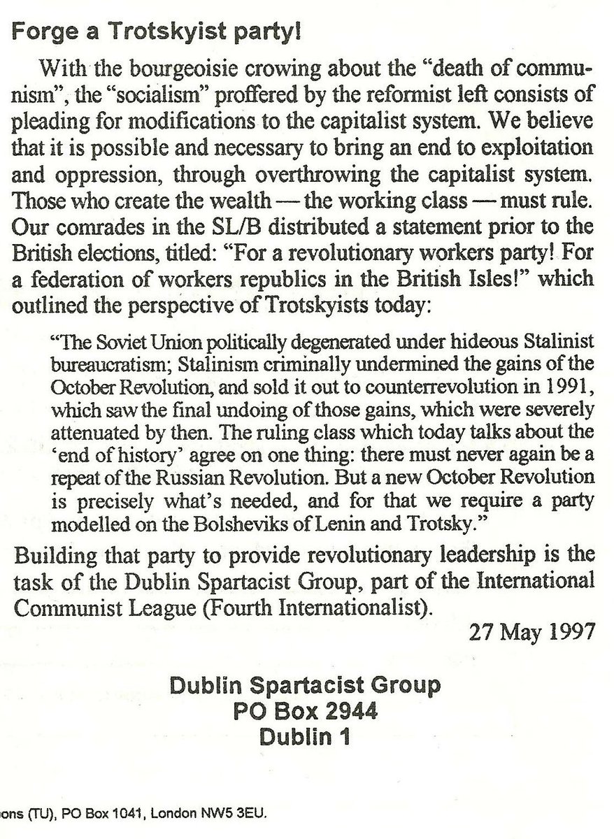 Join The Dublin Spartacist Group