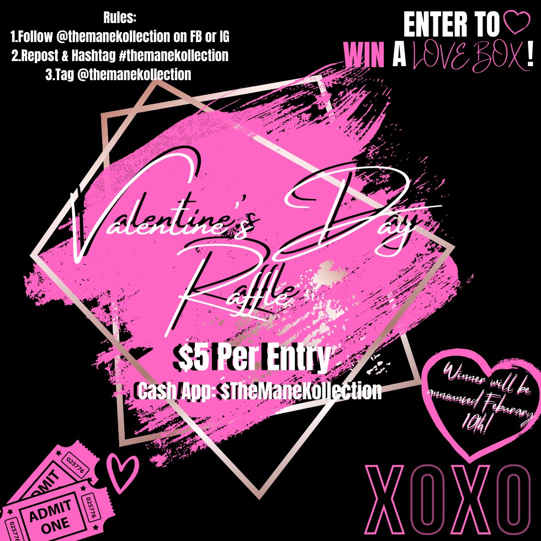TManeKollection's tweet photo. The LOVE BOX includes a 22” INCH 5x5 LACE CLOSURE WIG dyed jet black with bleached knots, Custom Set of Press On Nails, A Perfume and Lotion Set, and Custom lip glosses from The Khari Bee Collection

Entry fee ONLY $5 , You can enter as MANY TIMES as you want!!! 

Please READ⬇️ https://t.co/PHQ6UXD3DP
