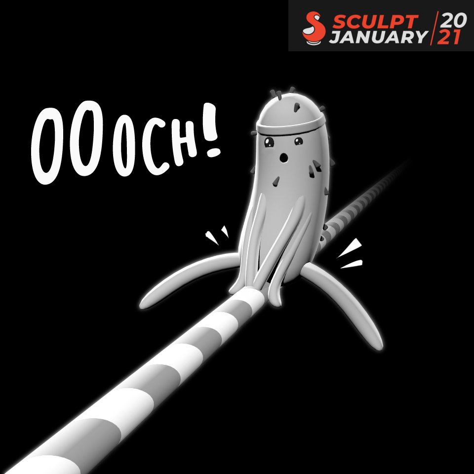 Wallmasterr's tweet photo. Sculpt jan day 18, OOOCH!
making of
https://t.co/4x8YQuqpDG

#b3d #fleagame #blender #sculptjanuary2021 https://t.co/9dCyxZAIfZ