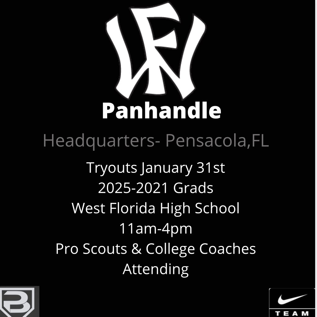 Register Now For Our Panhandle Tryouts. Open to 2021-2025 grads. Colleges coaches and pro scouts will be in attendance. 

wowfactorbaseball.leagueapps.com/events/2091061…
<a href="/FlatgroundBats/">FLATGROUND Hitting</a> <a href="/FlatgroundApp/">FLATGROUND Pitching</a> <a href="/2D_sports/">2D Sports Baseball</a> @WOWfactorflpan