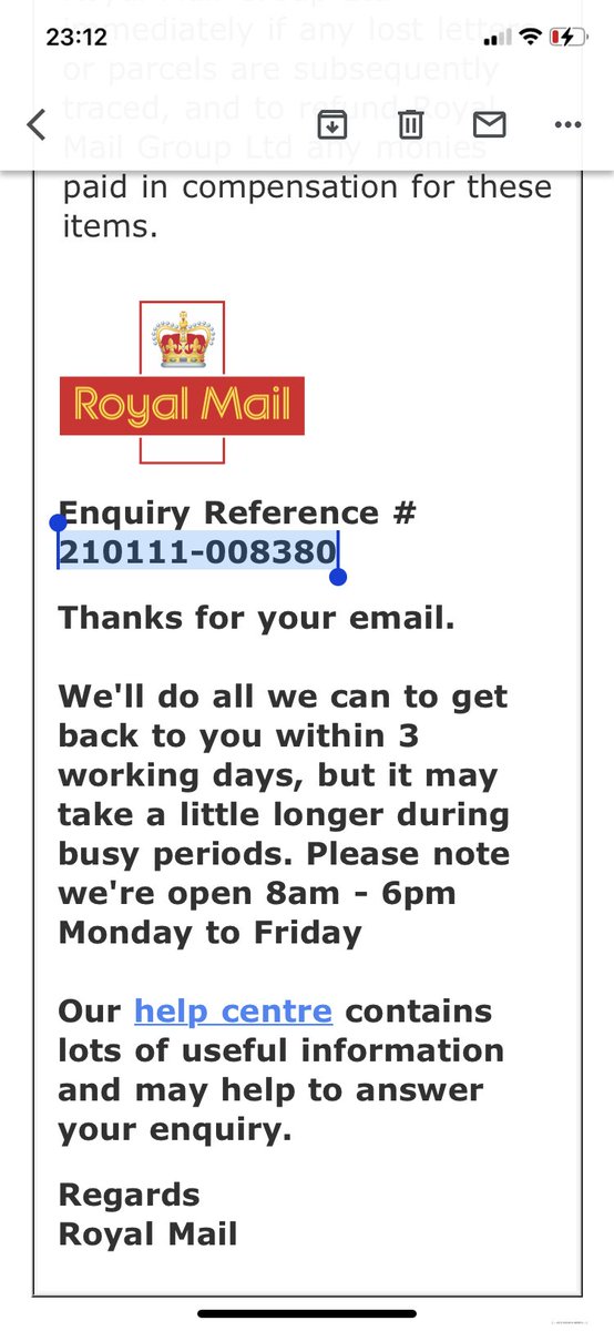 glamyourpramuk's tweet photo. @RoyalMail re online claim for damage. Your ref:210111-008380. I made the claim on 11/01/21 &amp; as attached auto replies show, I should of had a response by now - Its 5 working days today. Im out of pocket, as I’ve had to reorder the damaged contents to be resent to my customer! https://t.co/LFMkVKy04r