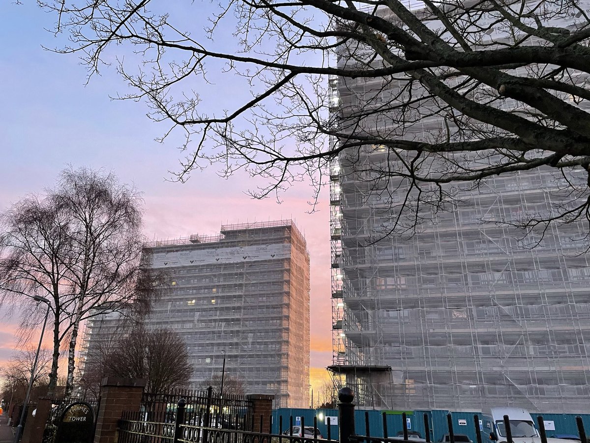 Morning visit to Severn, Thames &amp; Medway Towers in Birmingham where K&amp;M are undertaking the refurbishment of 3No 15 storey tower blocks for Wates Group using Sto Ltd.