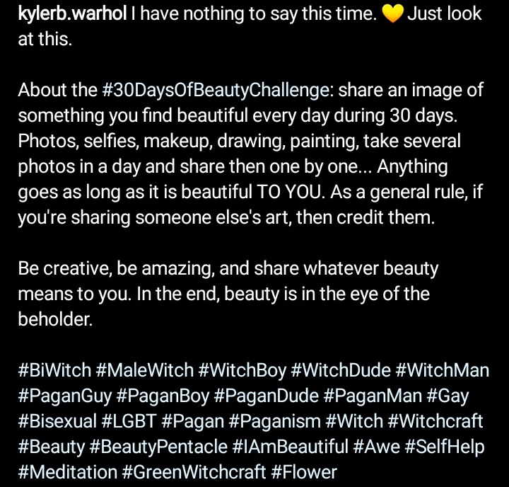 KBWarhol's tweet photo. #30DaysOfBeautyChallenge #BiWitch #MaleWitch #WitchBoy #WitchDude #WitchMan #PaganGuy #PaganBoy #PaganDude #PaganMan #Gay #Bisexual #LGBT #Pagan #Paganism #Witch #Witchcraft #Beauty #BeautyPentacle #IAmBeautiful #Awe #SelfHelp #Meditation #GreenWitchcraft #Flower https://t.co/2RuMj3avpy