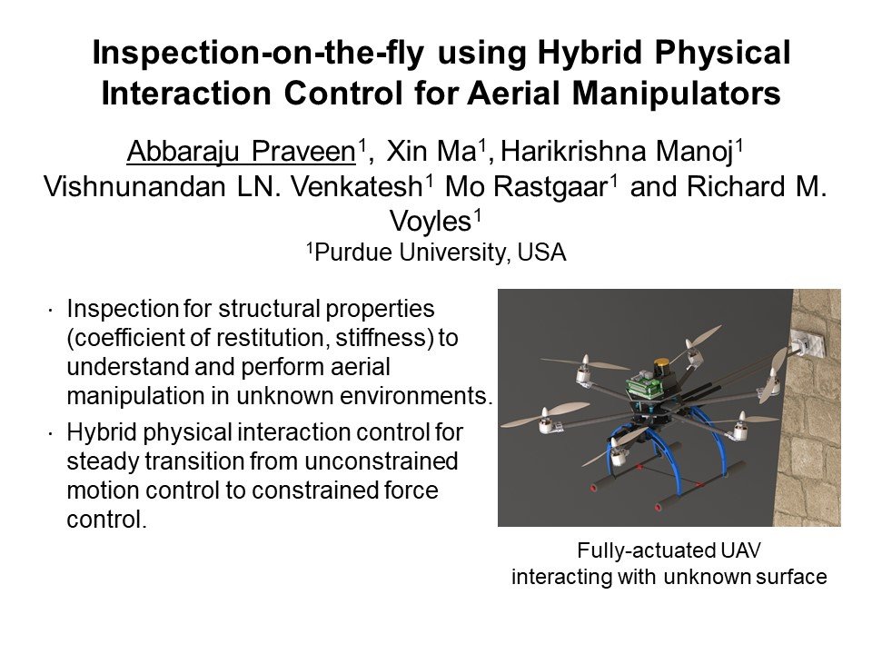 CrlPurdue's tweet photo. Can robots explore and execute simultaneously? Turns out YES! Check out our work in #IROS2020 on the identification-on-the-fly approach for aerial manipulators engaging in physical interactions in partially unknown environments. 
#CRL #Robots #Drones #UAV https://t.co/97lngzBbNk