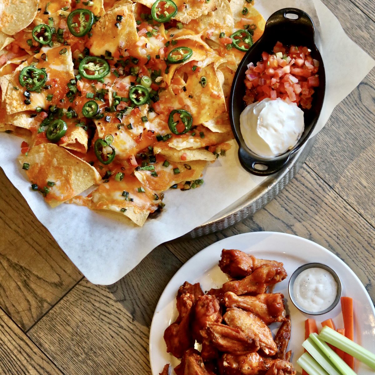 This Nachos &amp; 2 Pounds of Wings Team Combo just got drafted to the CRAFT menu!

Nachos with cheddar, tomato, jalapeños, poblano peppers, green onion, sour cream and pico de gallo AND 2 pounds of wings will be your fave part of game day. 

Order through the CRAFT website!