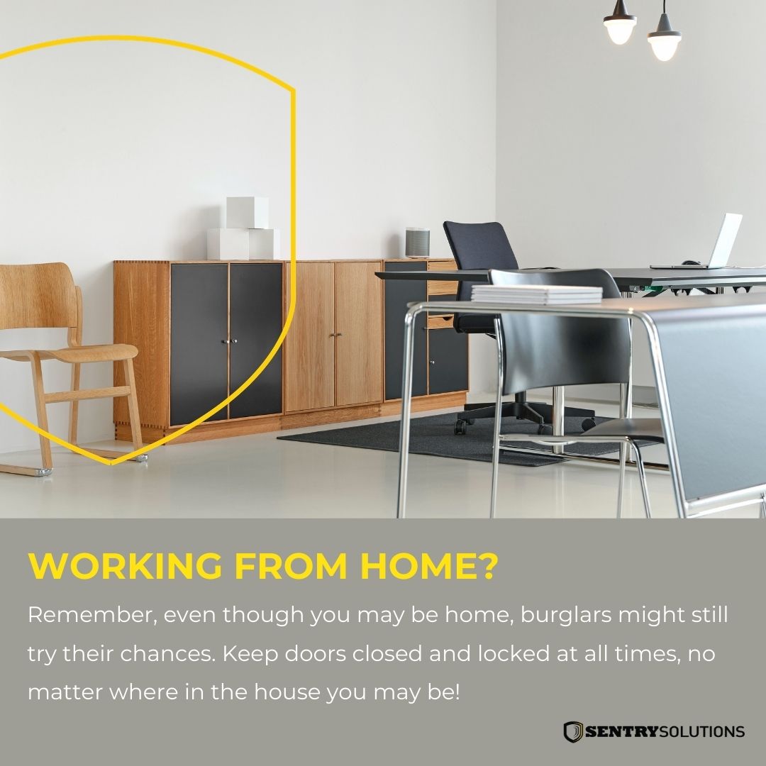 SentrySolutions's tweet photo. Working from home? Even though you're at home, you still have to be vigilant about burglars and break-ins. Always keep your doors closed and locked, no matter where you live, you can't be too careful.
https://t.co/Ln7U66tPIa
#familyfirst #security https://t.co/Bk51wtt3E4