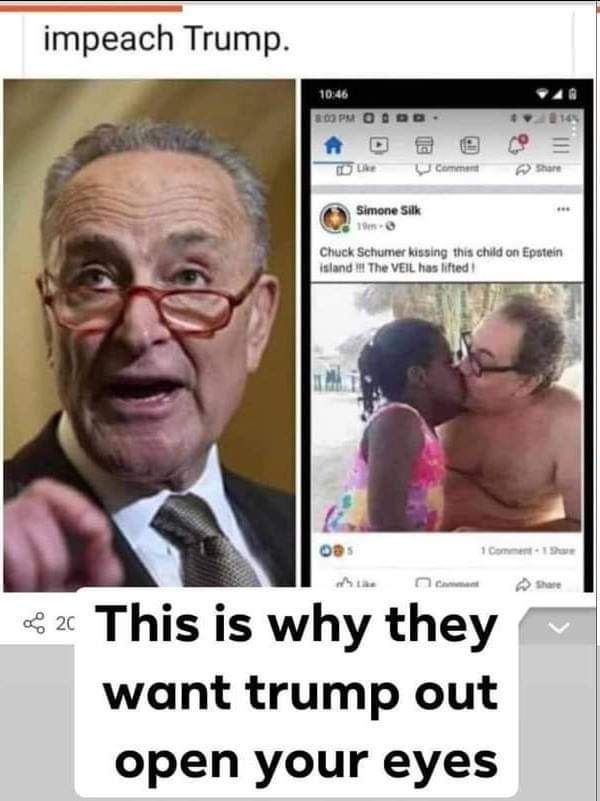 DiceZero's tweet image. #PedoSchumer
#ImpeachthemAll
#SaveTheChildren 
#MAGA