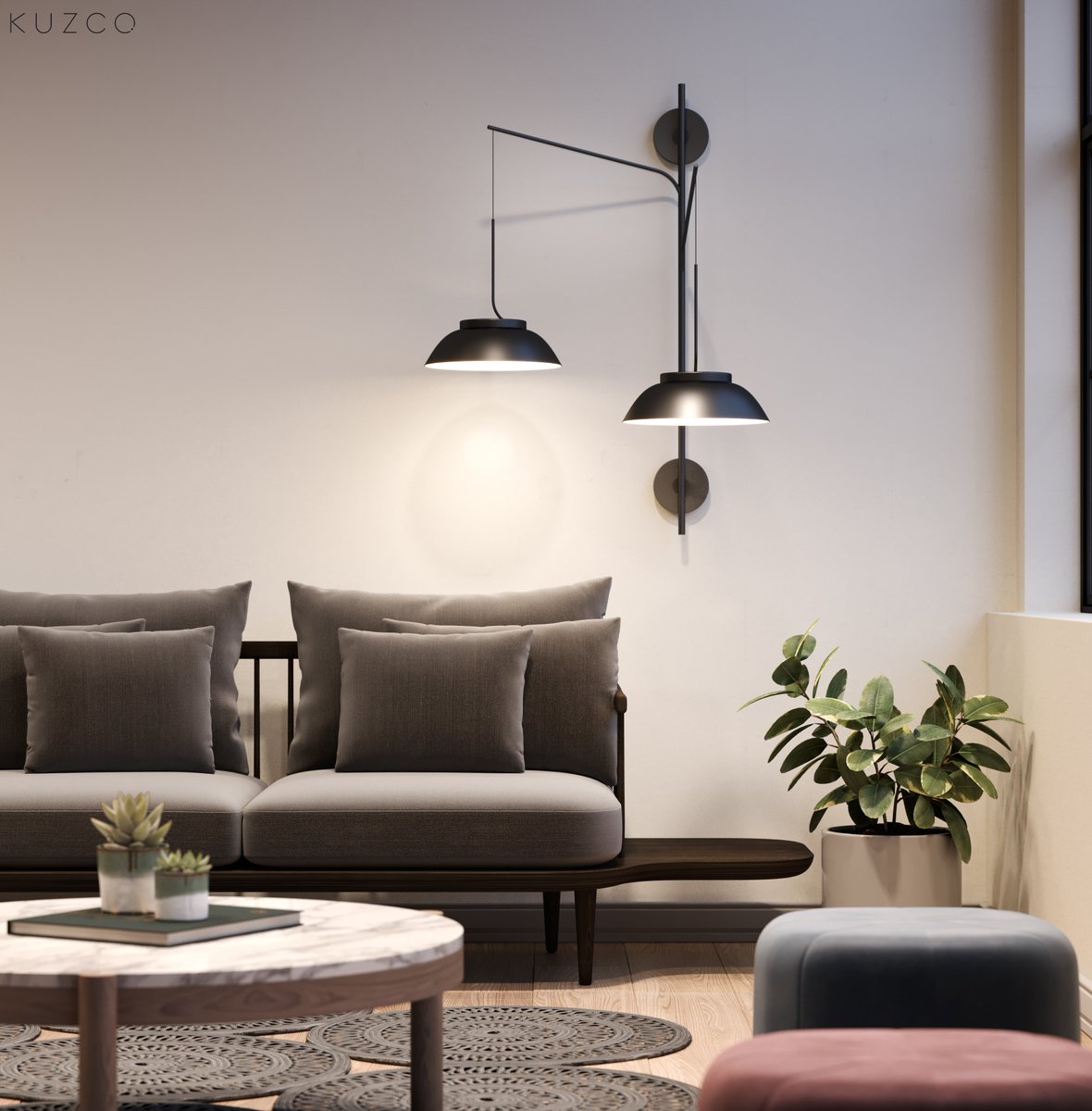 Taken from their award winning Magellan pendant, the Magellan sconce by <a href="/KuzcoLighting/">Kuzco Lighting</a> features two adjustable downlights that can swivel independently of one another to provide ample light wherever it is needed in the space!
kuzcolighting.com/product/magell…