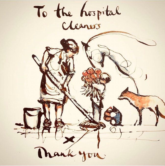 TeamAcacia4's tweet photo. People think that it’s just the doctors, nurses and HCA’s that are the NHS hero’s! Our jobs would be a lot harder if it wasn’t for our domestic staff keeping the wards clean and tidy for us and the patients! @WhippsCrossHosp @SercoHealth https://t.co/ZeblUbz4I8