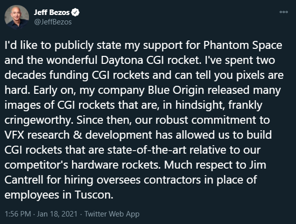 SpaceXMR's tweet photo. BO employee tweets about #PhantomGate #SpaceX https://t.co/YuRLGhI0Az https://t.co/JqptW5LIyp