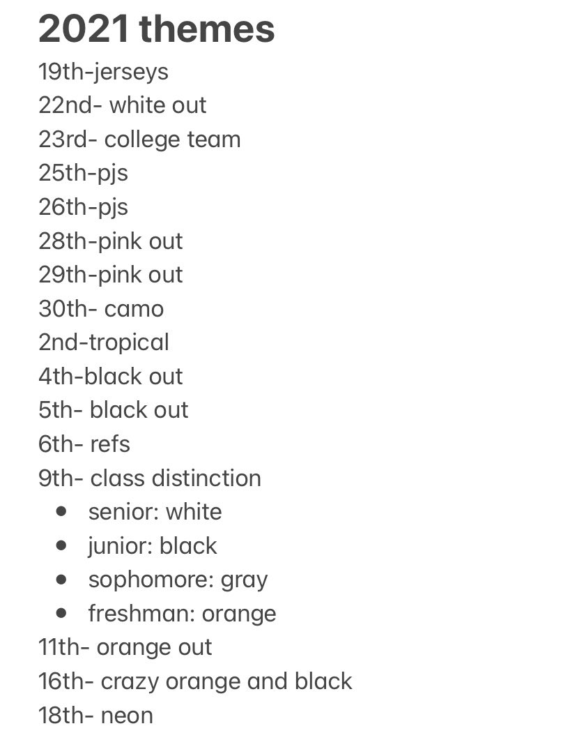 EHStuCo's tweet photo. A look ahead at the themes for all of the remaining scheduled basketball games! https://t.co/0m86ystNzY