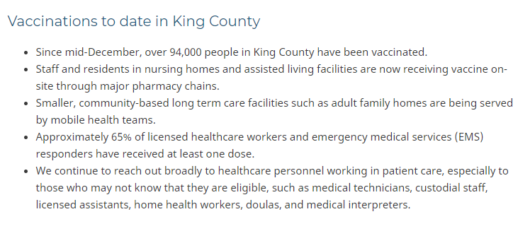Seattle2019nCov's tweet photo. King County vaccinations to date https://t.co/jpXPxJROAA