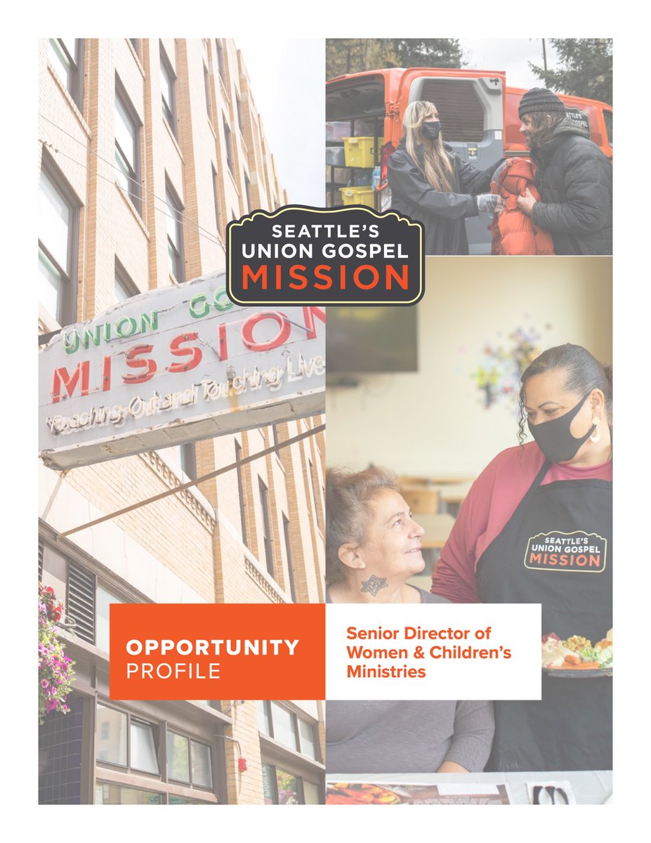 Honored to be able to support <a href="/SeattlesUGM/">Seattle's UGM</a> in their search for a Senior Director of Women and Children's Ministries > infusesearch.com/opportunities.
#leaders #NonprofitLeadership #ChristianJobs #ChristianLeaders