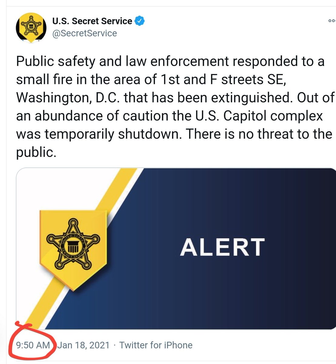 20)Some might recall the fire and evacuation this morning and might think that was the event triggering COGCON 2.The Fire was reported at 9:50 am and the COGCON 2 notifications were sent around 8:04am