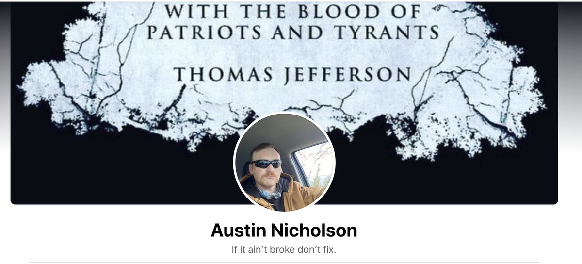 austin nicholson's facebook profile is consistent (facial hair, sunglasses) with a profile picture beefy has been using in proud boys telegram channel & the 719 area code is consistent with austin clay nicholson's previous residence in the colorado springs area.