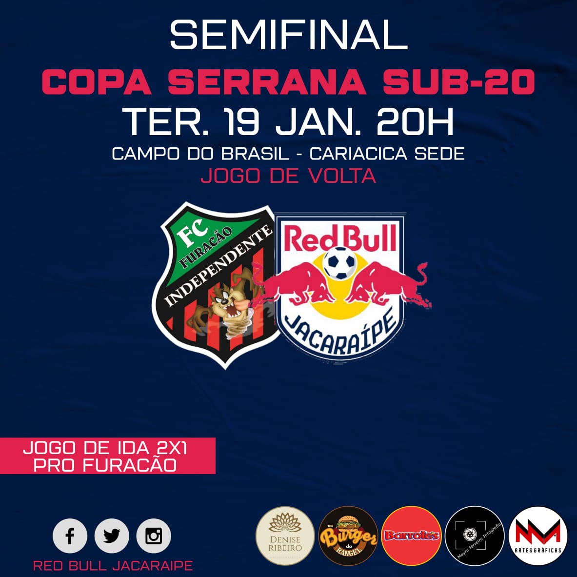 RBJACARAIPE's tweet photo. SEMIFINAL SUB 20 + ÔNIBUS GRATUITO

Amanhã tem o jogo de volta da semifinal da Copa Serrana sub 20. Vamos em busca da vitória e classificação na casa do adversário. Teremos ônibus de graça para a torcida, confirma a sua presença e venha torcer por nós ⚽👊🏾🙏🏾🙌🏾 https://t.co/MtJqj6wRRI