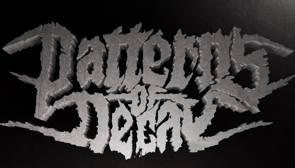 rony_tomano's tweet photo. Decided to take my bands older logo and extrude the .SVG in blender. I’m really on a Blender kick lately. The first one I decided to just overlay a trippy pattern (PODmt 😆) and the second is a normal steel one. 

#art #artwork #design #patternsofdecay #3dart #blender3d #blender https://t.co/JKE3Oq3bKK
