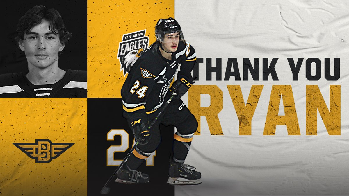 198 games in an Eagles uniform.

NHL drafted and participated in the Canada/Russia Challenge &amp; Top Prospects Game while in Cape Breton colours.

Thank you for 3.5 years Ryan, good luck in Saint John!