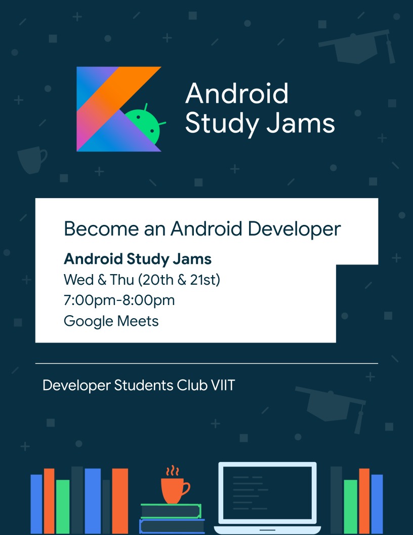 dscviit's tweet photo. Hey Android Dev's 
Let's have a hands-on session Android Development with Kotlin.
We'll build a basic Mobile Application together using Kotlin.

Event Timings:-
20th and 21st Jan 2021 - 7:00 PM to 8:00 PM

Let's tinker with DSC

Registration Link: https://t.co/yBdbmKuzqf https://t.co/ng2cGjR0ig