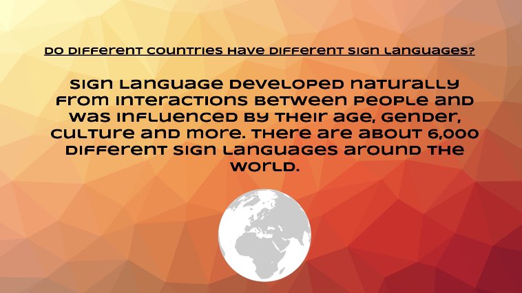 Sign Language facts 🌎🤟