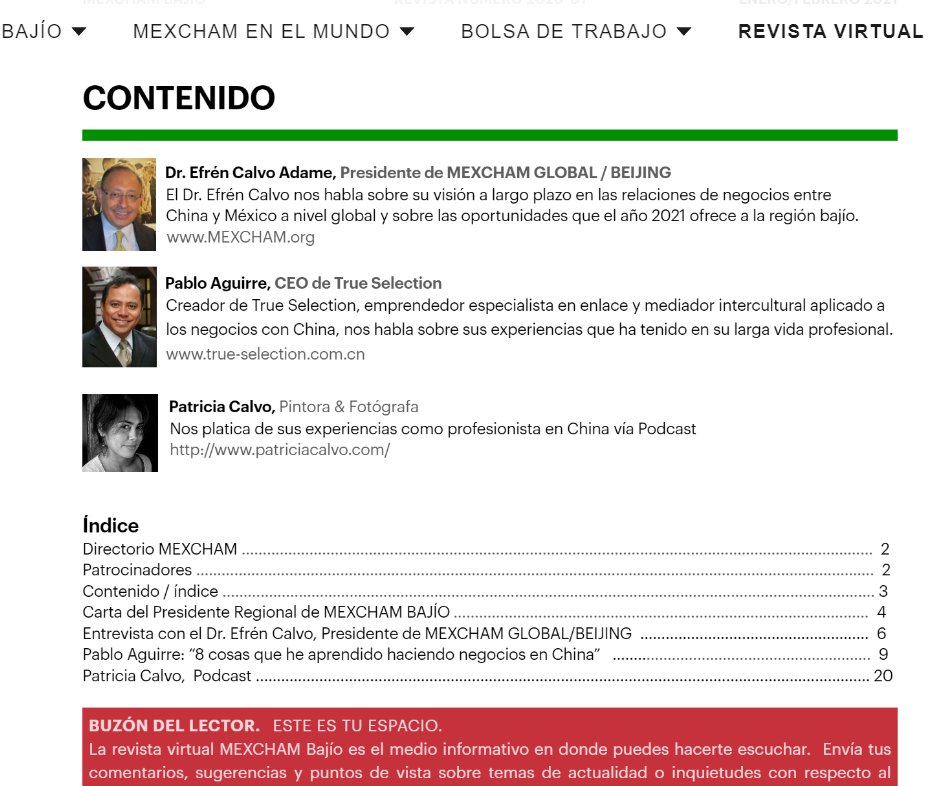 PabloAguirreO's tweet photo. Agradezco de verdad a don #EfrénCalvo, presidente de la Cámara de Comercio de 🇲🇽 en 🇨🇳 @MEXCHAMChina y al presidente de #MexchamBajío #OctavioCorona por su amable invitación a compartir con todos sus lectores un poco de lo que he aprendido. #TrueSelection
https://t.co/EoVuRcxRbR https://t.co/fnrdBxv8oP