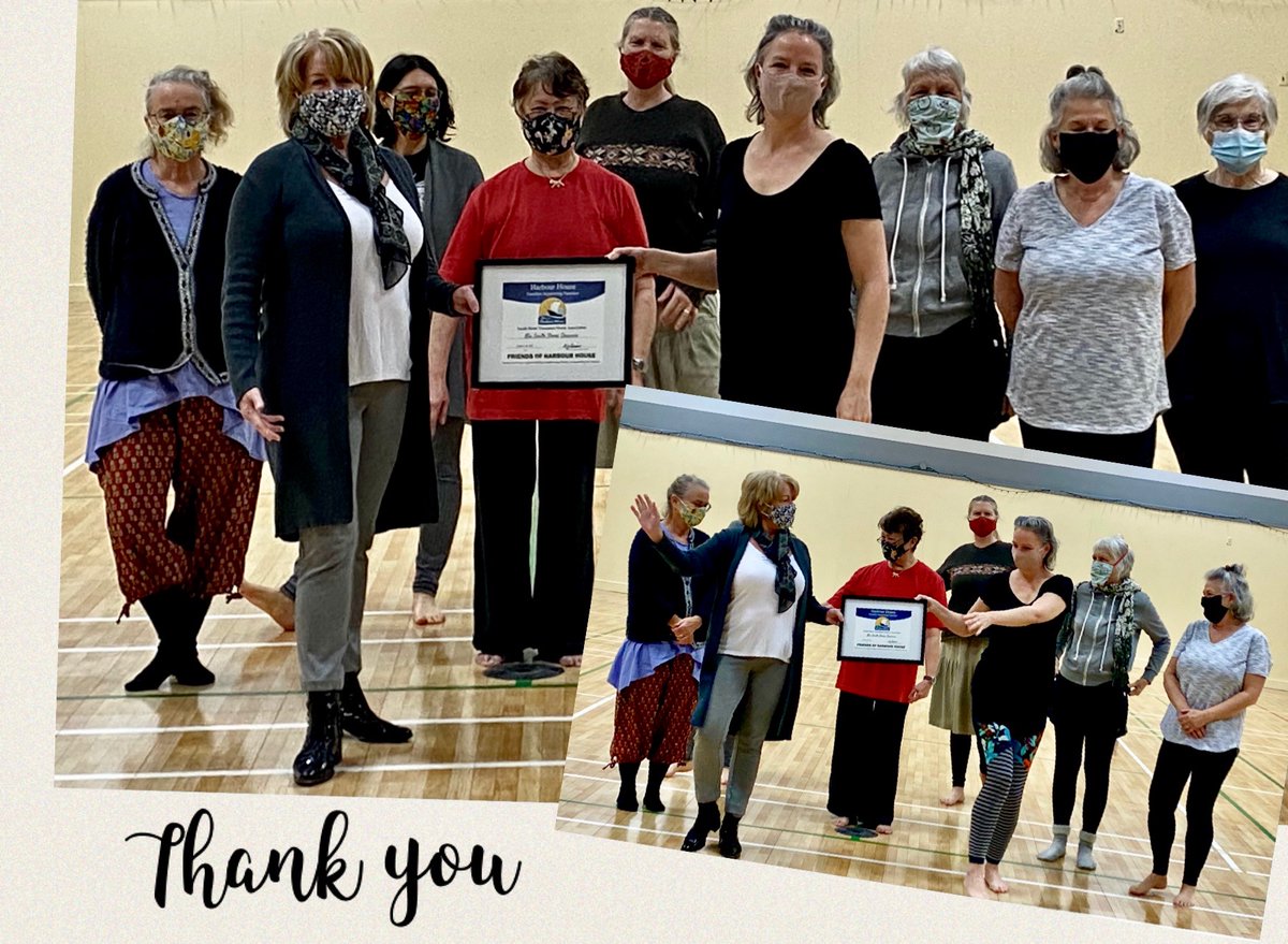 bjaucoin's tweet photo. Wonderful to join Kathleen Naylor & her Nia South Shore Dancers in #MahoneBay to thank them for their support of @harbourhousens "Families Supporting Families," campaign. They danced to the podium as #FriendsofHarbourHouse #CommunityHeroes @LHNOWnews @ckbwradio @SSBreaker https://t.co/USncjnyIeI