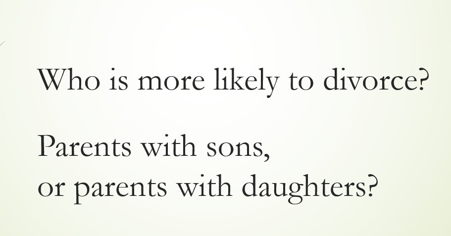 I am excited to announce that my paper with  @DavidCRibar, 'Daughters and Divorce' is now forthcoming in the Economic Journal  @EJ_RES.In this paper, we investigate whether and why does the gender of children influence parental risks of divorce.(a thread)