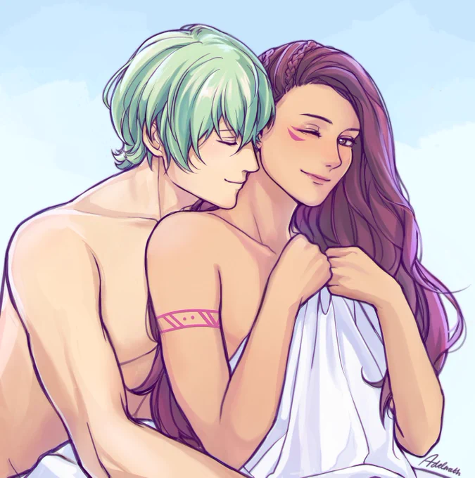 Petra x Byleth being cuddling ✨#FE3H 